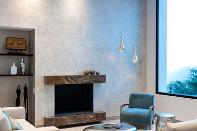 Inspiration for a contemporary living room remodel in Other
