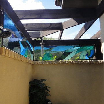 Outdoor Shower Stained Glass