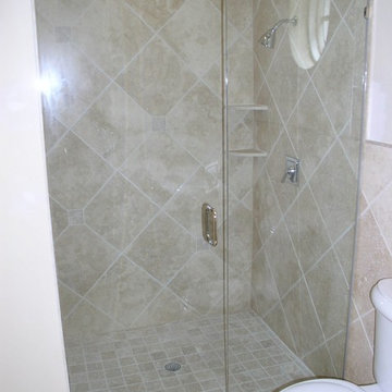 Pivot Door and Fixed Inline Panel