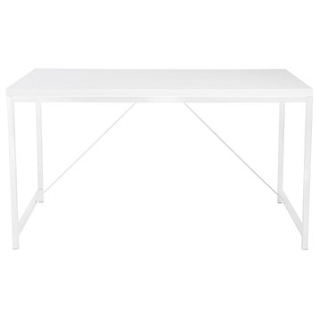 Gilbert Desk, White With White Frame