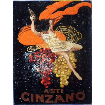 Asti Cinzano Mosaic Art Piece, 44"x68"