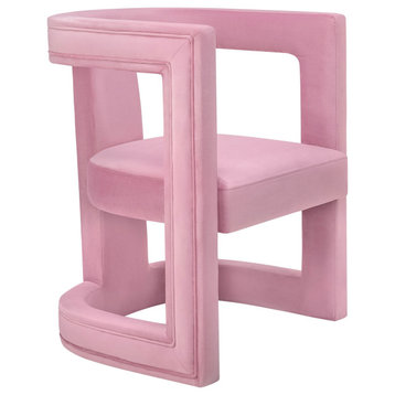 Ada Pink Velvet Chair - Pink