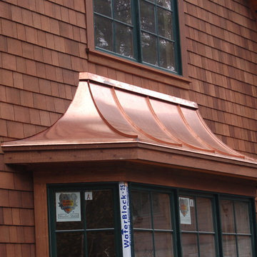 Radius copper bay window roof