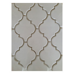 Mission Stone Tile - Smooth (Flat) Arabesque Tile - White - Tile
