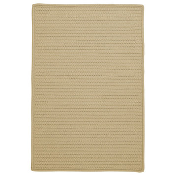 Simply Home Solid Linen 6'x9', Rectangle, Braided Rug