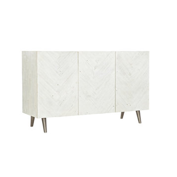 Bernhardt Loft Macauley Sideboard, Brushed White/Glazed Silver