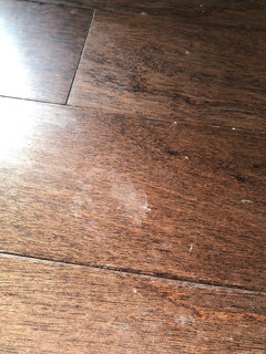 Do mineral spirits remove finish from engineered hardwood flooring? 