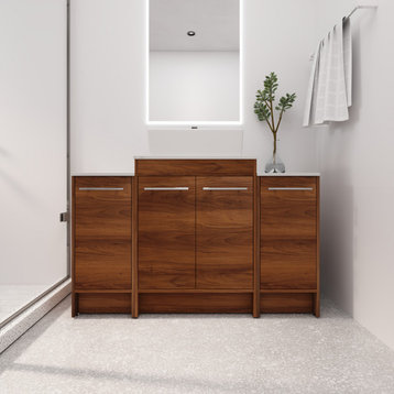 BNK 48" Freestanding Modern Bathroom Vanity With Sink Combo, Rectangular Basin, 48 Inch
