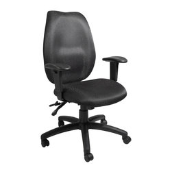 Black High Back Upholstered FabricTask Chair - Office Chairs