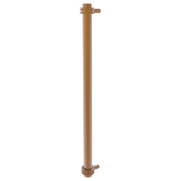 18" Refrigerator Pull With Dotted Accents, Brushed Bronze