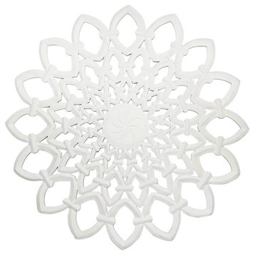 12" White Solaris One Wooden Wall Panel