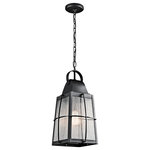 Kichler - Outdoor Pendant 1-Light - Capture the classic appeal of a gas lantern with this 1 light outdoor hanging pendant from the Tolerand Collection. Simple lines create the traditional style while incorporating special details such as curved cage accents and Clear Seedy glass. The perfect addition to the outside of your home.