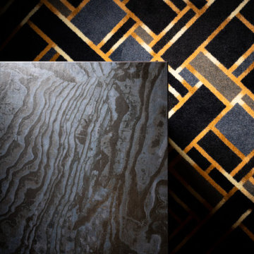 Theatre Popcorn Counter with Great Gatsby Carpet