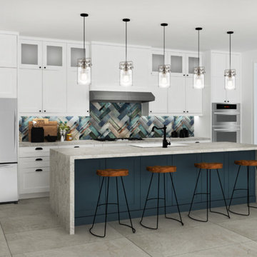 Farmhouse Elegant Kitchen Conceptual Rendering