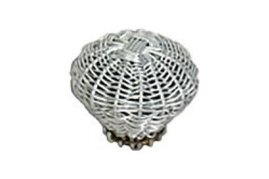 Atlas Homewares Hamptons Small Wire Basket Cabinet Knob, Silver
