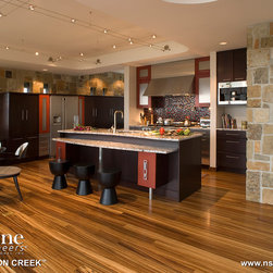 Contemporary Warmth - "Canyon Creek" - Indoor Fireplaces