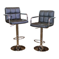 Amerihome - Modern Padded Bar Stool, Set of 2 - Bar Stools and Counter Stools