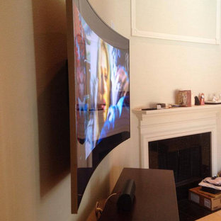 curved tv and soundbar wall mount