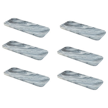Marble Collection, 12" Rectangle Marble Tray - Pack of 6