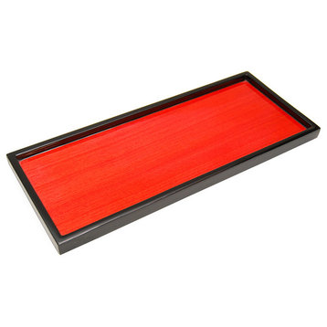 Red Tulipwood Lacquer Long Vanity Tray