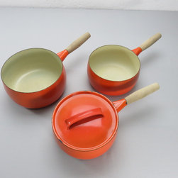 bater&iacute;a de cocina metal esmaltado naranja - Cookware Sets