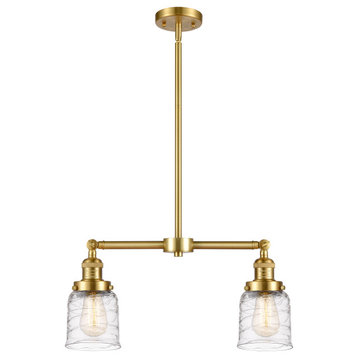 Bell Island Light, Satin Gold, Deco Swirl