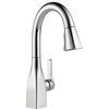 Delta Mateo Single Handle Pull-Down Bar/Prep Faucet, Chrome, 9983-DST