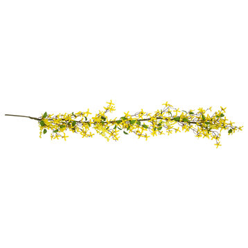 Forsythia and Berry Floral Spring Garland 5' Yellow