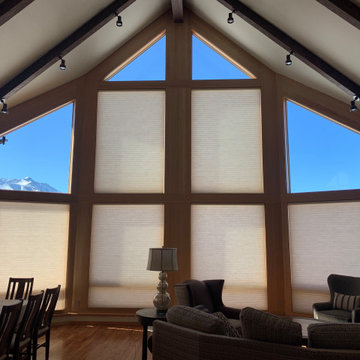 Hunter Douglas Motorized Honeycomb Duette Shades Buena Vista Closed