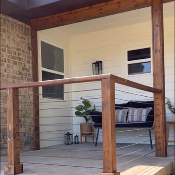 Enhance Your Front Porch's Nice View with Muzata Cable Railing