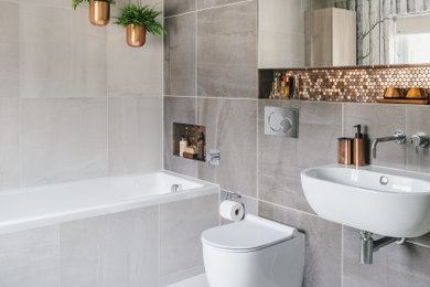 Inspiration for a contemporary bathroom in Gloucestershire.