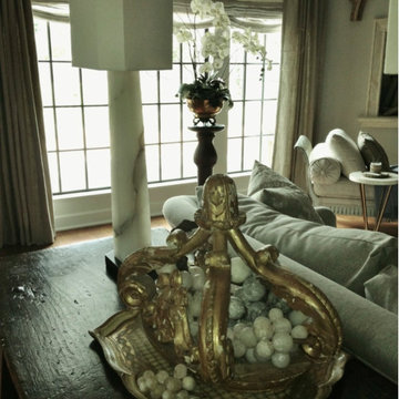 Accessorizing the antique sofa backed table