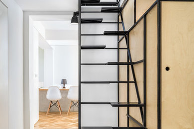 Inspiration for a small contemporary staircase remodel in Other