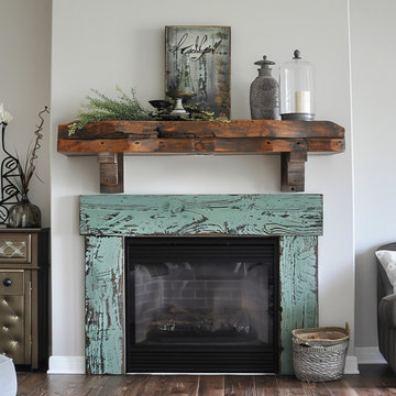Colored Fireplace Mantels