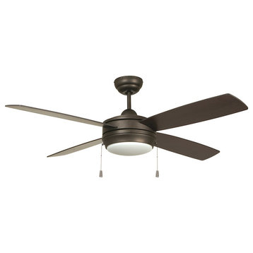 Craftmade Laval 52" Ceiling Fan, Blades & Light Kit, Brown