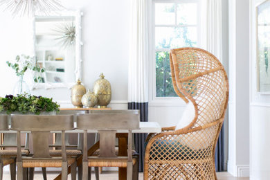 Beach style dining room photo in Orange County