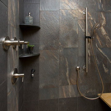 Soothing, High Contrast, Master Bathroom & Laundry