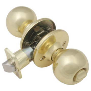 Design House 782920 Ball Series Privacy Fits Doors 1-3/8" to - Polished Brass