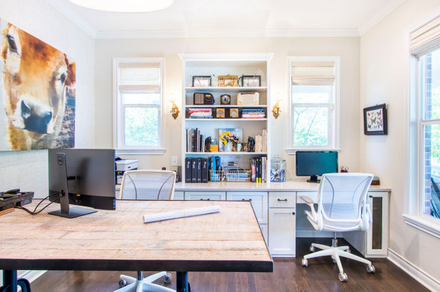 Transitional Home Office by Diane Gordon Design LLC