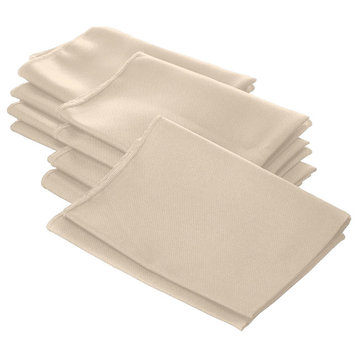 LA Linen Polyester Poplin Napkin, 10 Pack, Khaki