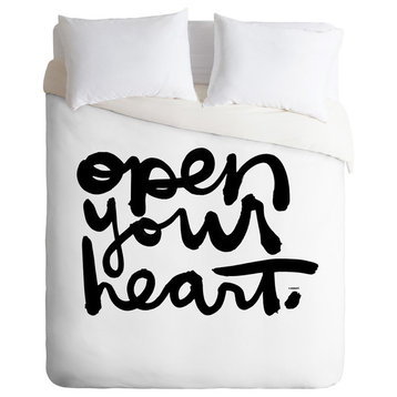 Deny Designs Kal Barteski Open Your Heart Duvet Cover - Lightweight