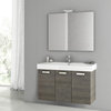 40" Gray Oak Bathroom Vanity Set