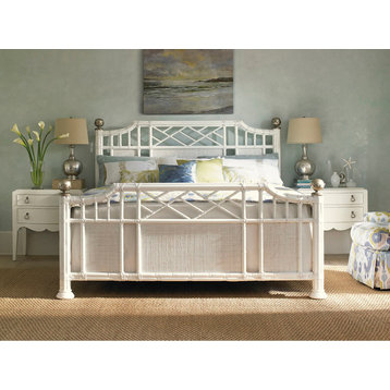 Tommy Bahama Ivory Key Prichards Queen Panel Bed