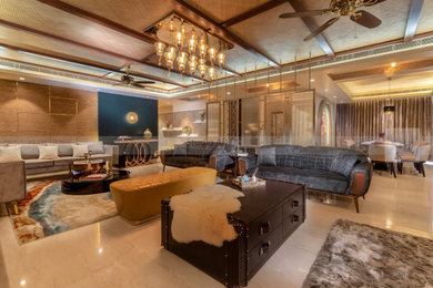 Living room - eclectic living room idea in Other