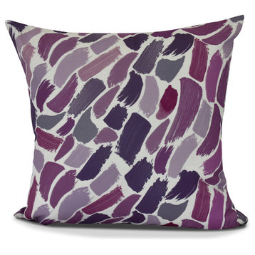 Wenstry, Geometric Print Outdoor Pillow, Purple, 16" x 16"