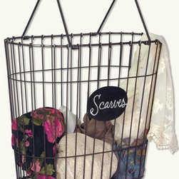 Blackboard Wire Baskets (Pair) - Storage Bins And Boxes