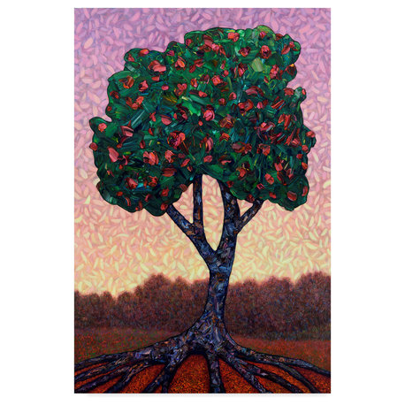 James W. Johnson 'Apple Tree' Canvas Art, 24"x16"