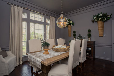 Beach style dining room photo in Houston