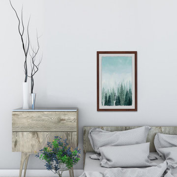 "Into the Trees II" Framed Painting Print