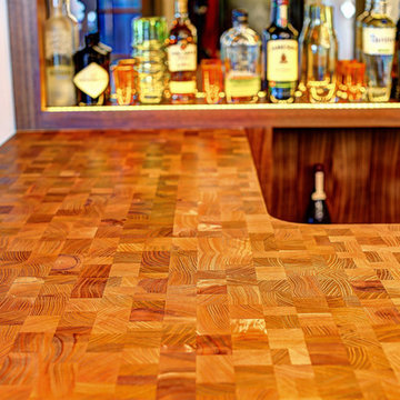 Rustic Corner Bar Details